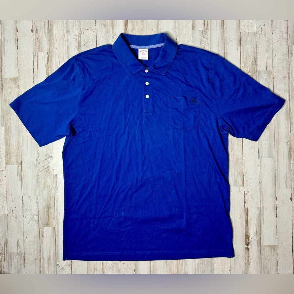 Brooks Brothers Men's Size XL Blue Performance Polo Solid
